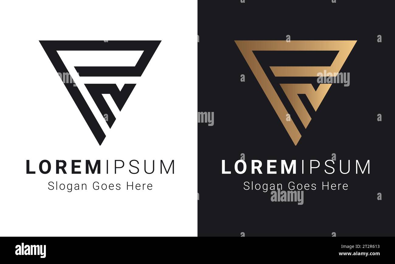 Luxuriöses Initial PN- oder NP-Monogramm-Logo-Design Stock Vektor
