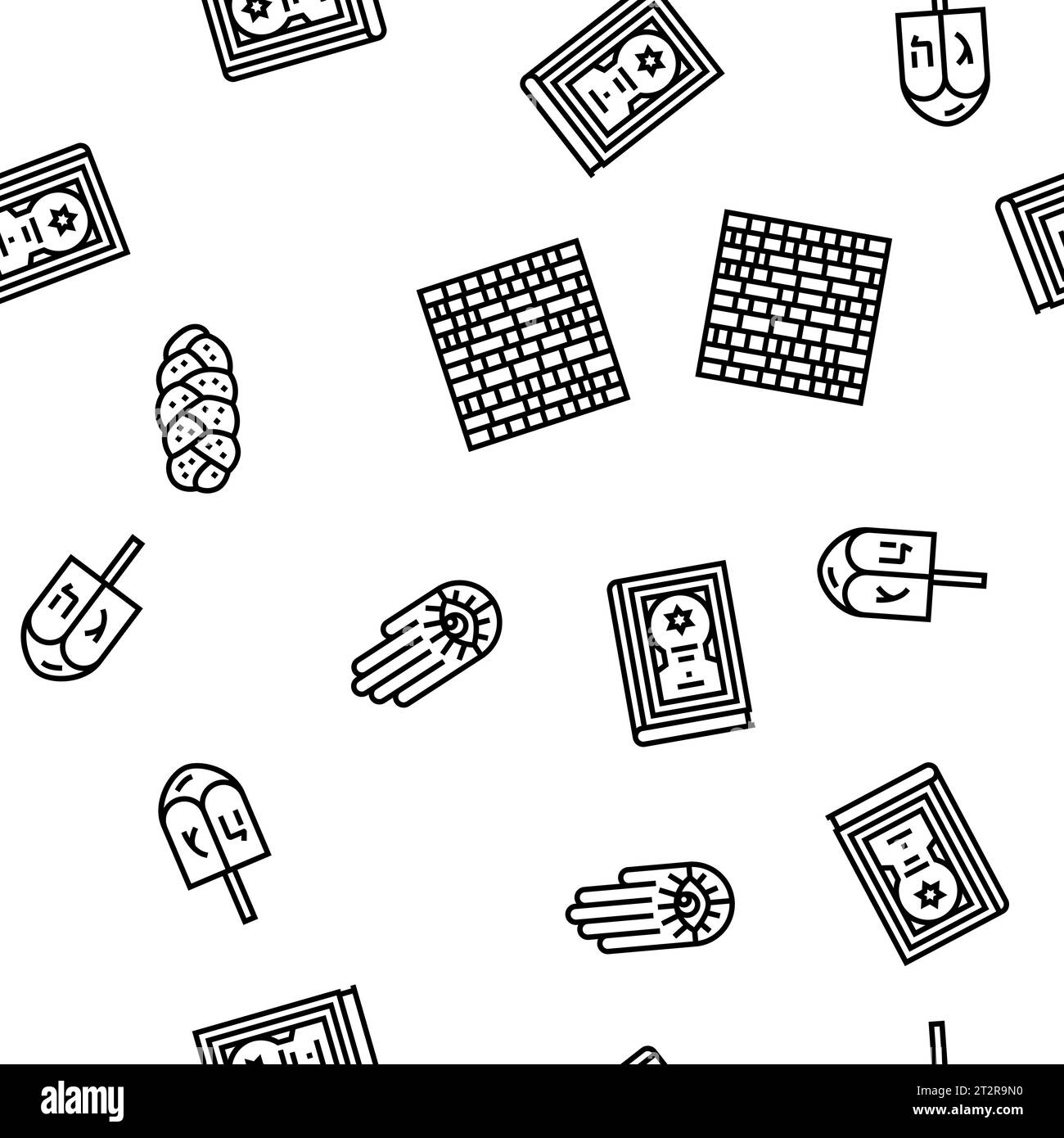 judentum jüdischer jude israel tora-Vektor nahtloses Muster Stock Vektor