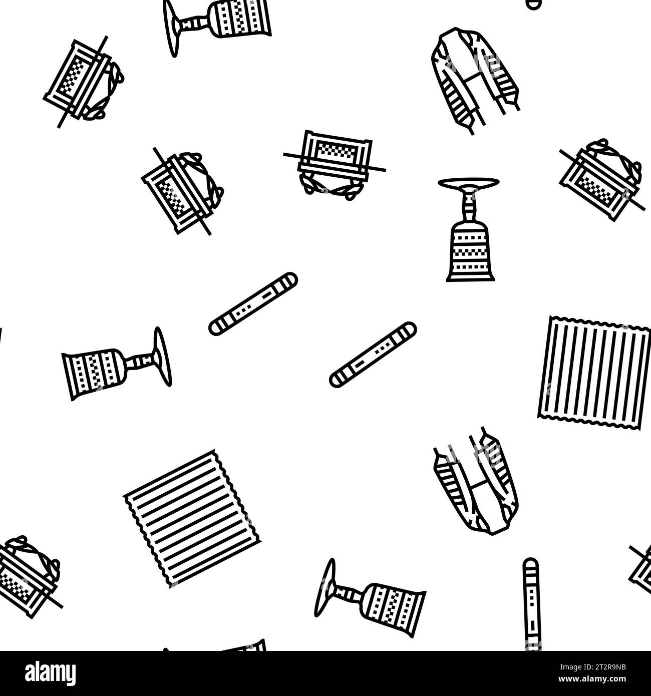 judentum jüdischer jude israel tora-Vektor nahtloses Muster Stock Vektor