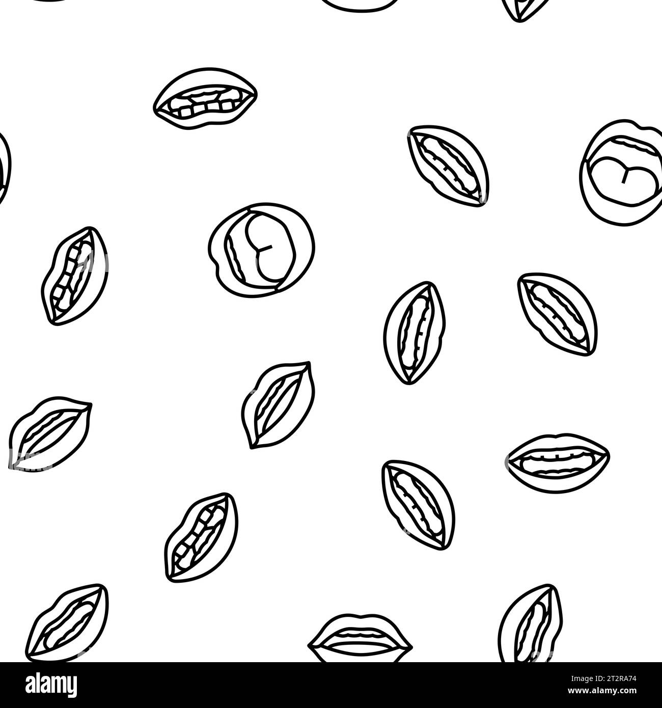 Nahtloses Muster für die Animation von Mund-Zeichen-Vektor Stock Vektor