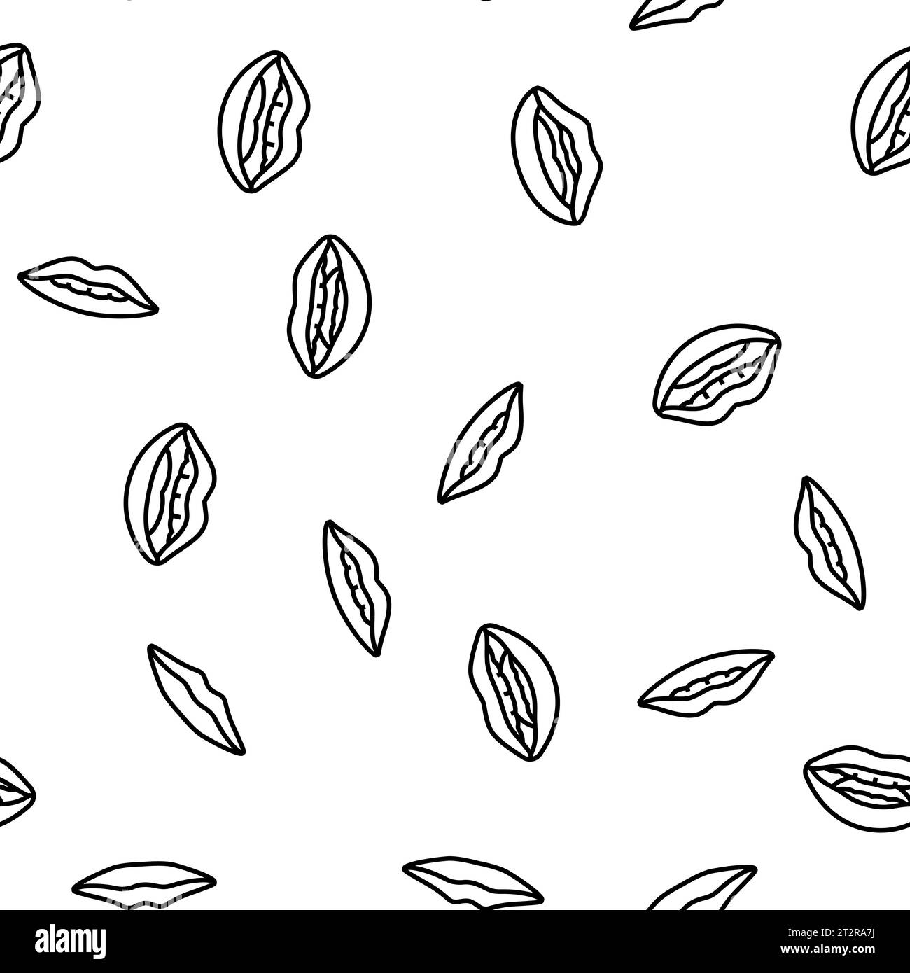 Nahtloses Muster für die Animation von Mund-Zeichen-Vektor Stock Vektor