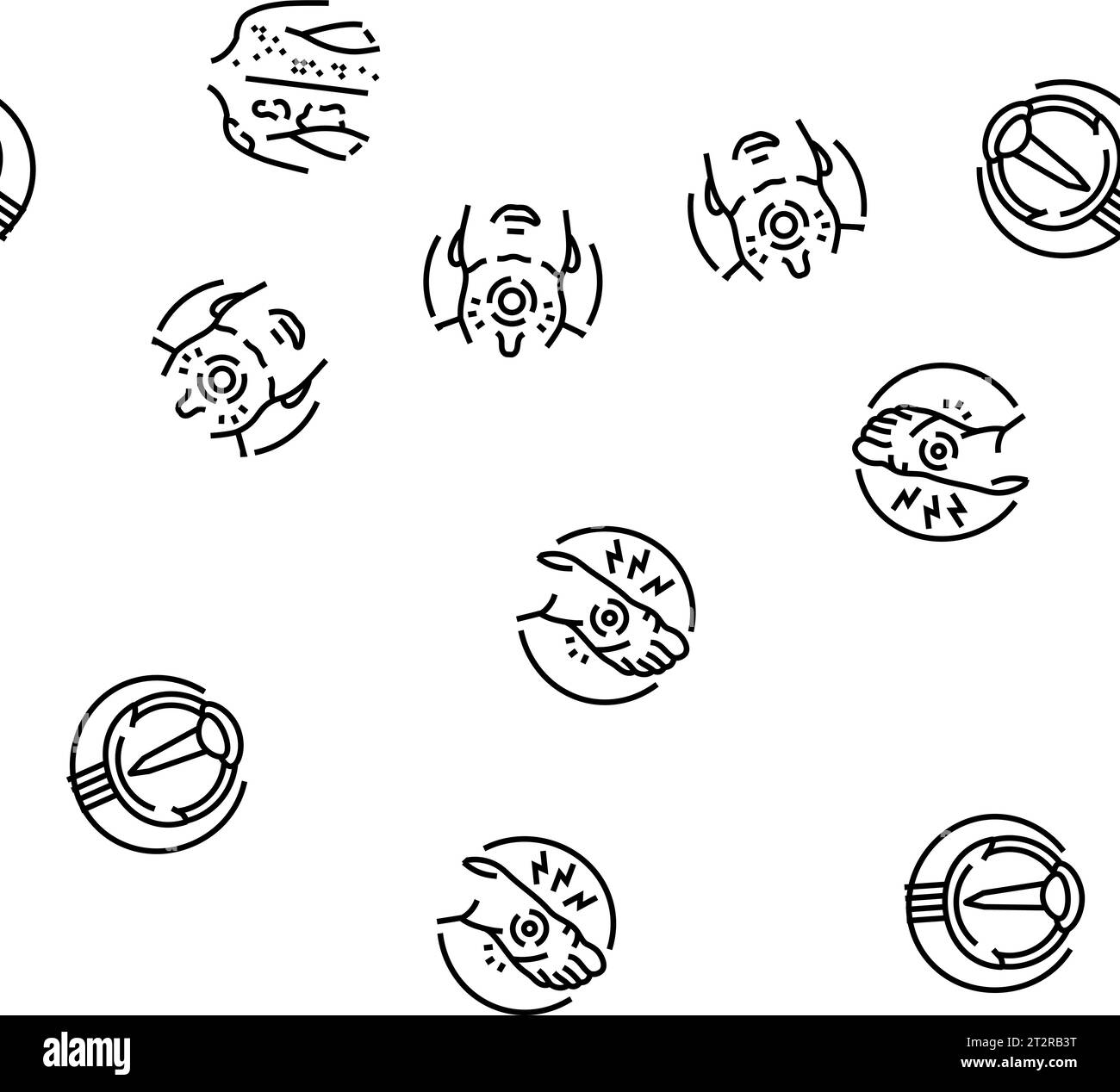 Krankheit Gesundheit Herz Vektor nahtlose Muster Stock Vektor