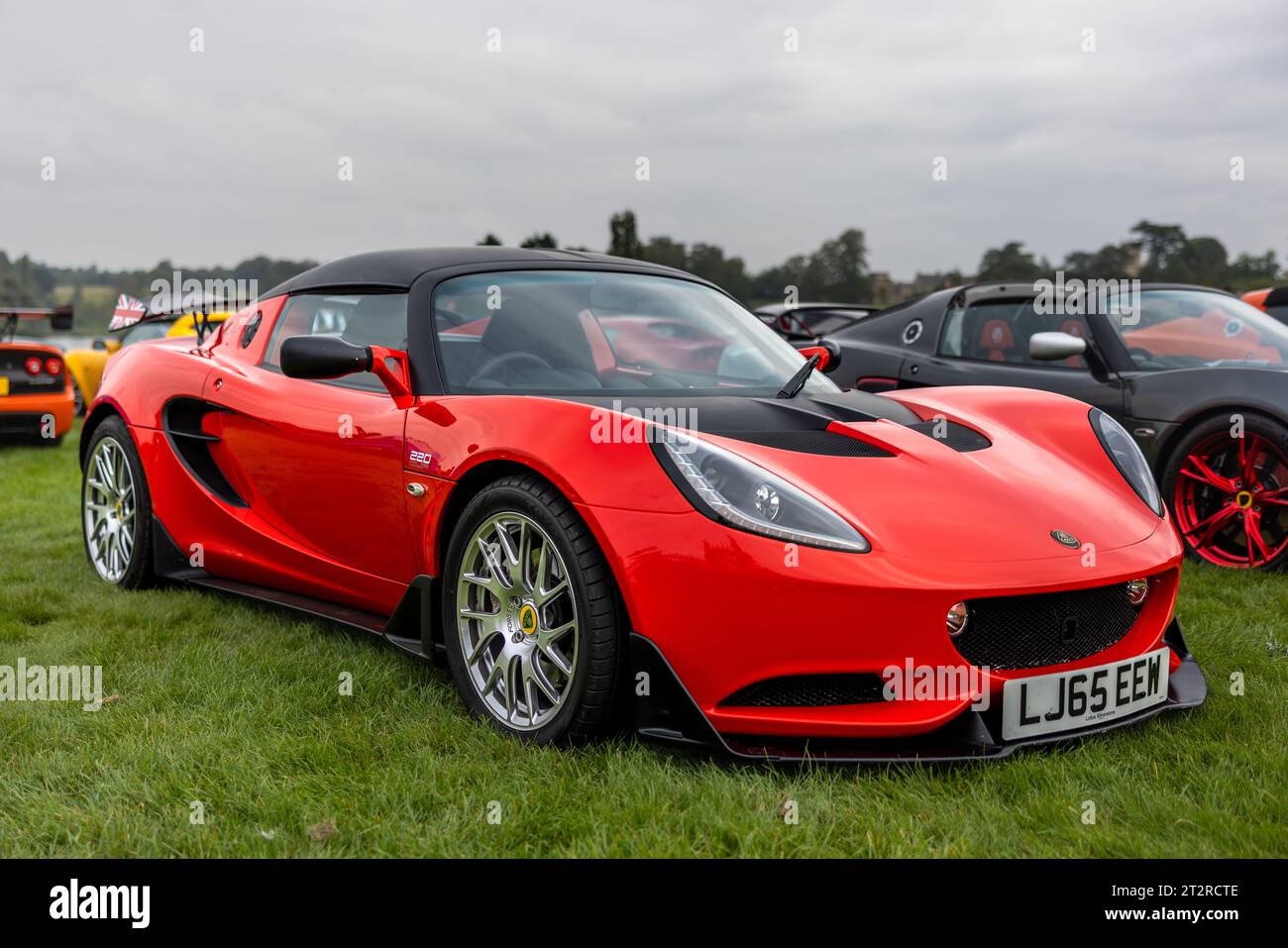 2015 Lotus Elise S, ausgestellt auf der Salon Privé Concours d’Elégance Motorshow im Schloss Blenheim. Stockfoto