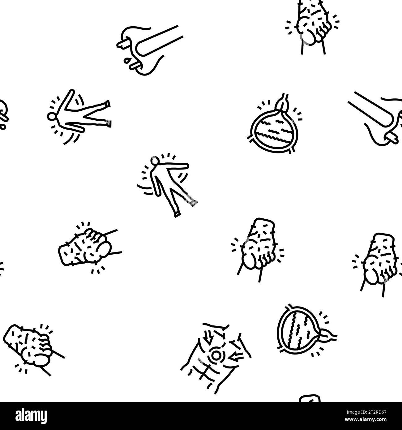 Krankheitssymptom Gesundheit nahtloser Mustervektor Stock Vektor