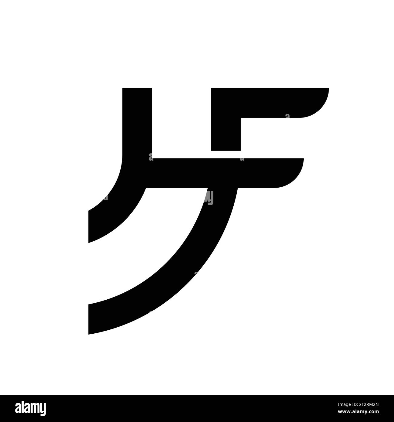 HF-Logo, HF-Monogramm, Initial HF-Logo, Buchstabe HF-Logo, Symbol, Vektor Stock Vektor