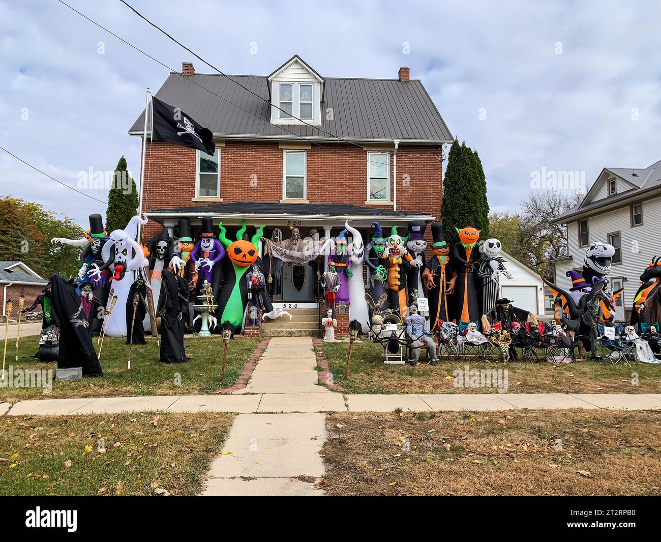 Dyersville, Iowa, USA. Halloween Deko. Stockfoto