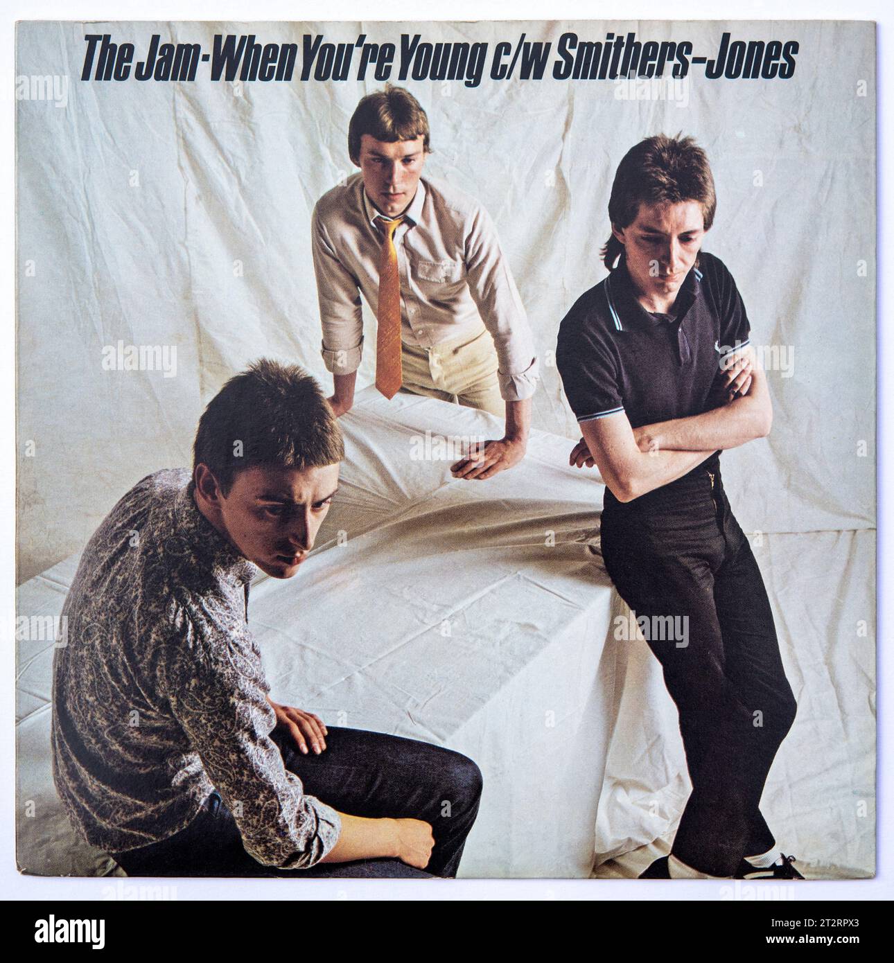 Cover der Sieben Inch Single Version von When You're Young by the Jam, die 1979 veröffentlicht wurde Stockfoto