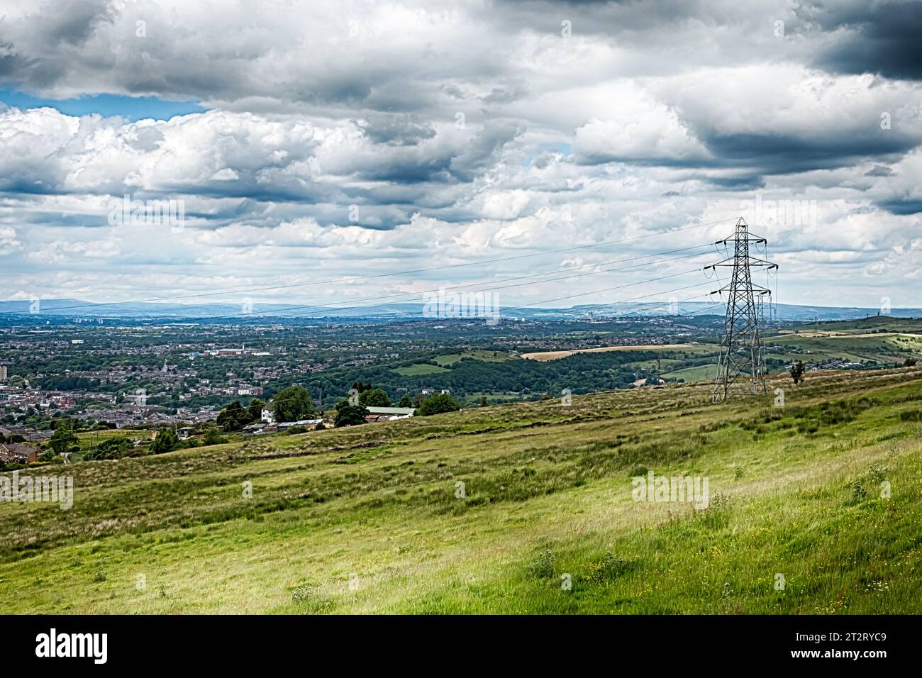 Wunderschöne Hügel rund um den Großraum Manchester. HDR. Stockfoto