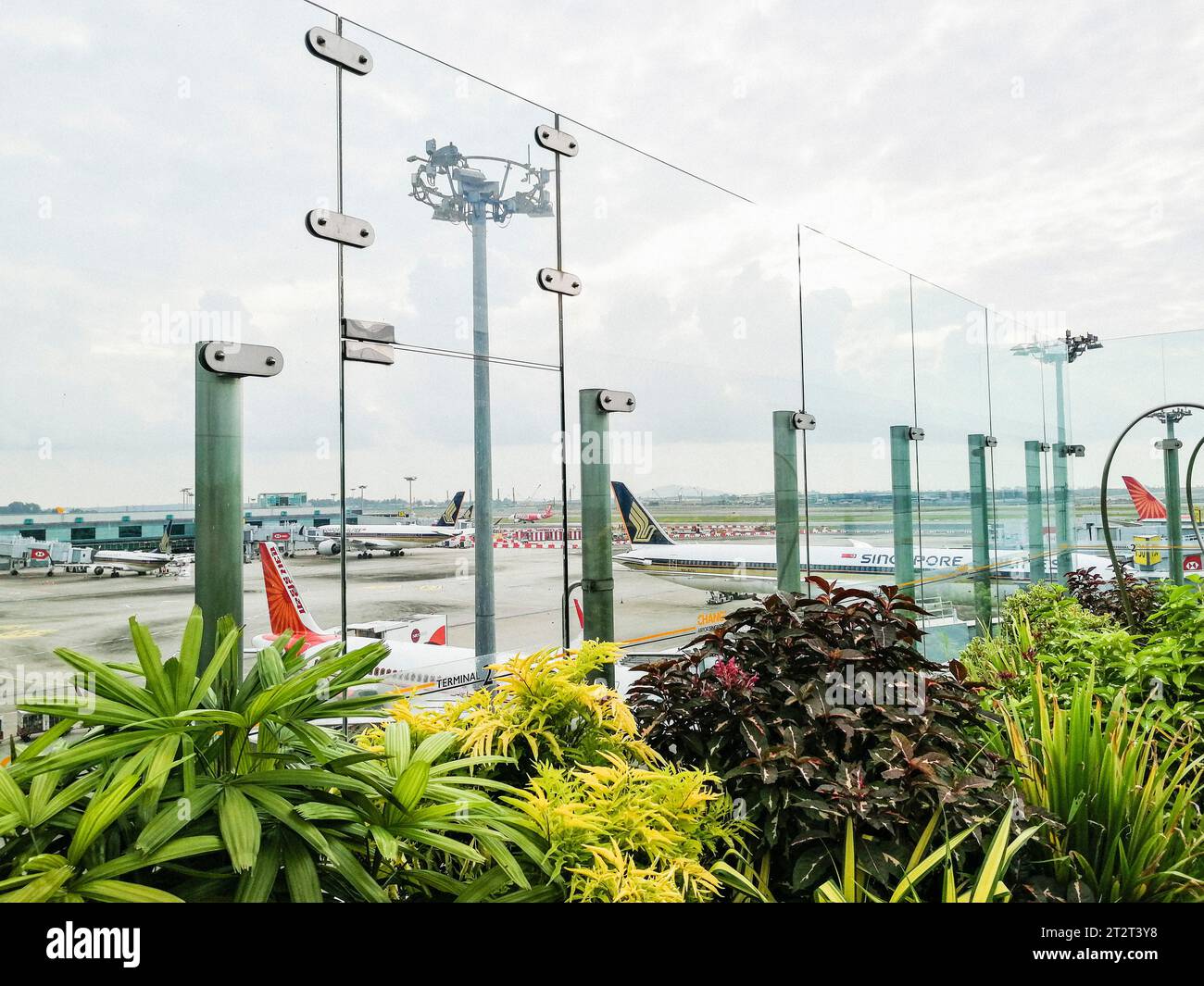 Flughafen Singapur, Changi Stockfoto