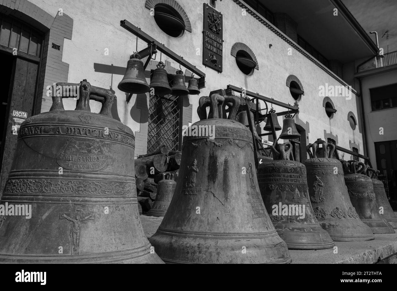 Die Päpstliche Glockengießerei Marinelli ist ein italienisches Metallurgieunternehmen mit Sitz in Agnone, das sich auf den Glockengieß spezialisiert hat. Stockfoto