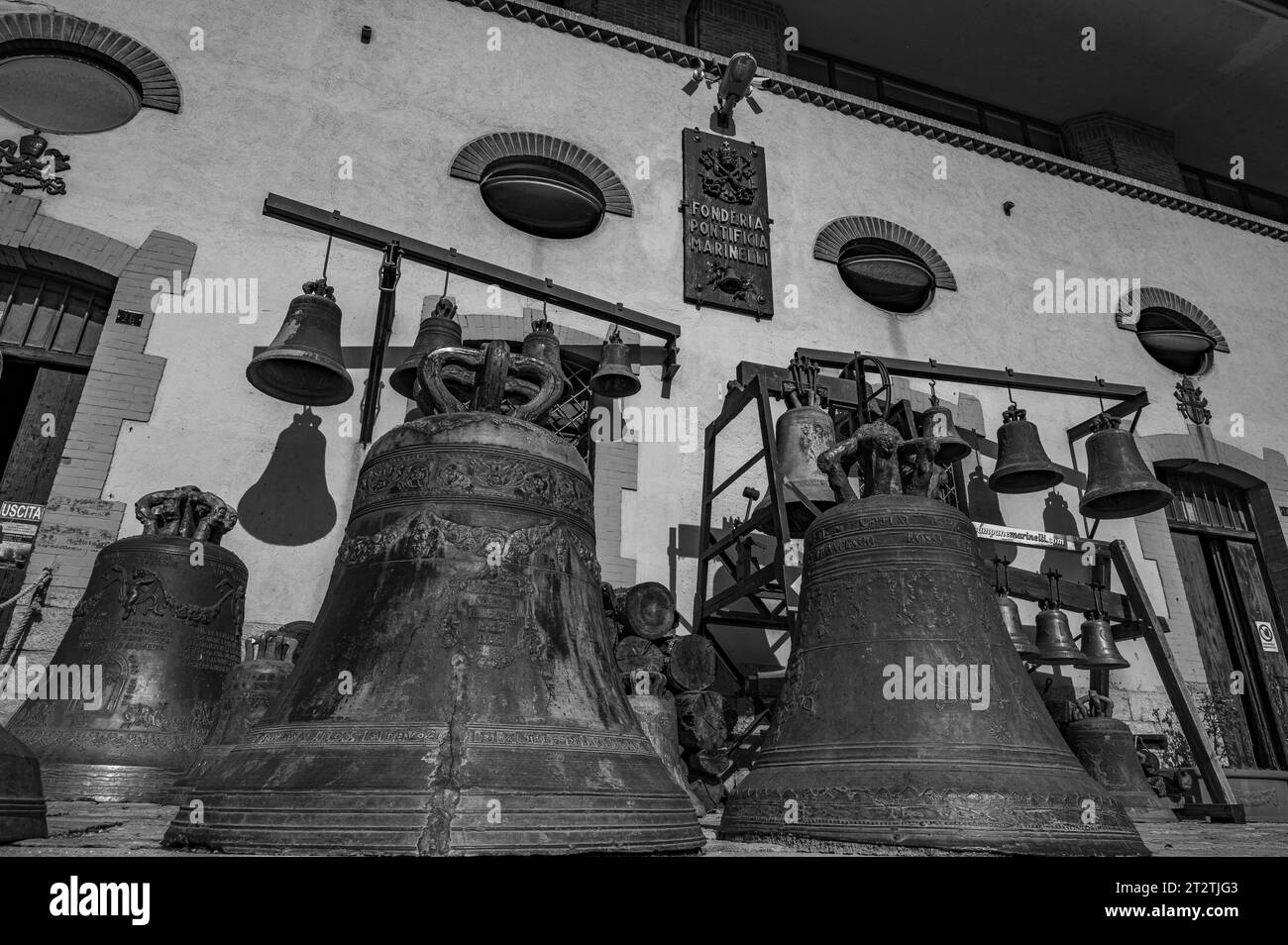 Die Päpstliche Glockengießerei Marinelli ist ein italienisches Metallurgieunternehmen mit Sitz in Agnone, das sich auf den Glockengieß spezialisiert hat. Stockfoto