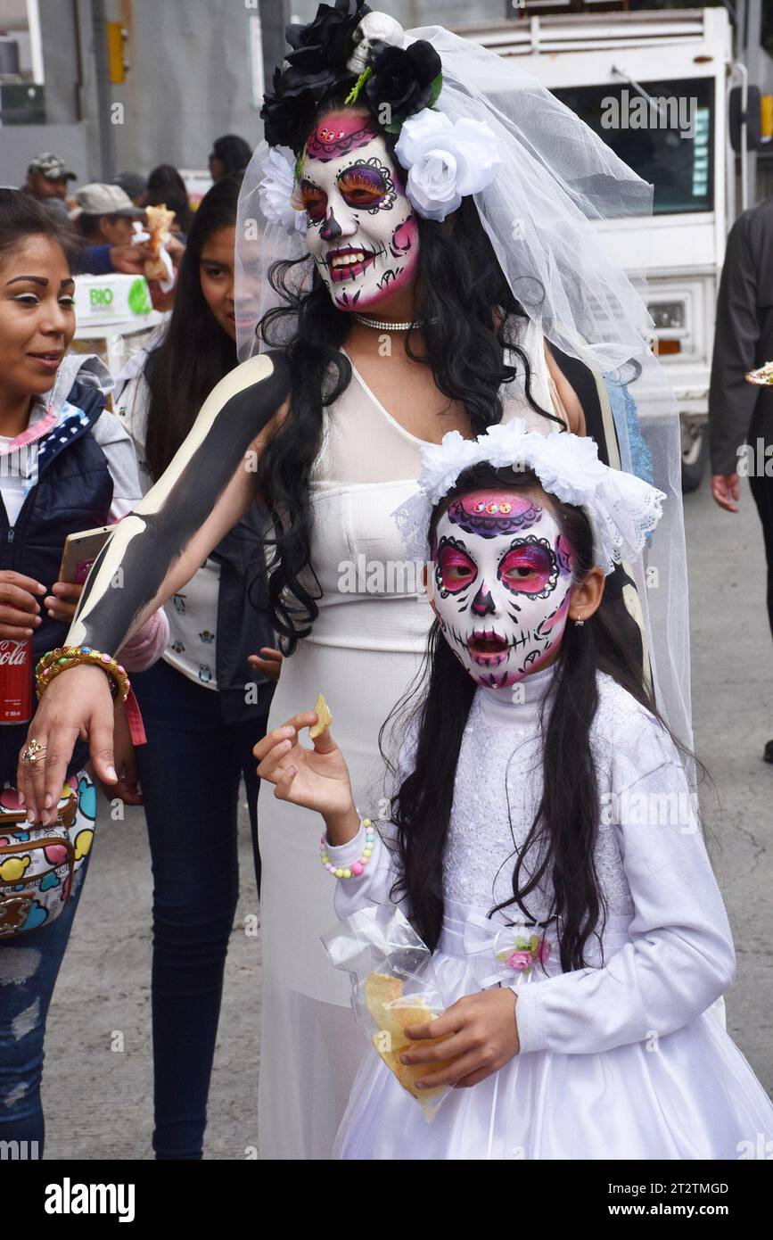 Die Catrina-Parade in Mexiko-Stadt Stockfoto