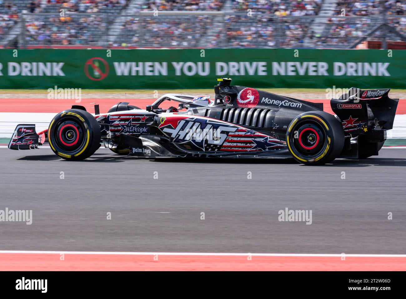 Texas, USA. Oktober 2023. Nico Hulkenberg #27 vom Moneygram Haas F1 Team in Aktion beim Formel 1 Lenovo United States Grand Prix auf dem Circuit of the Americas in Austin Texas. Quelle: csm/Alamy Live News Stockfoto