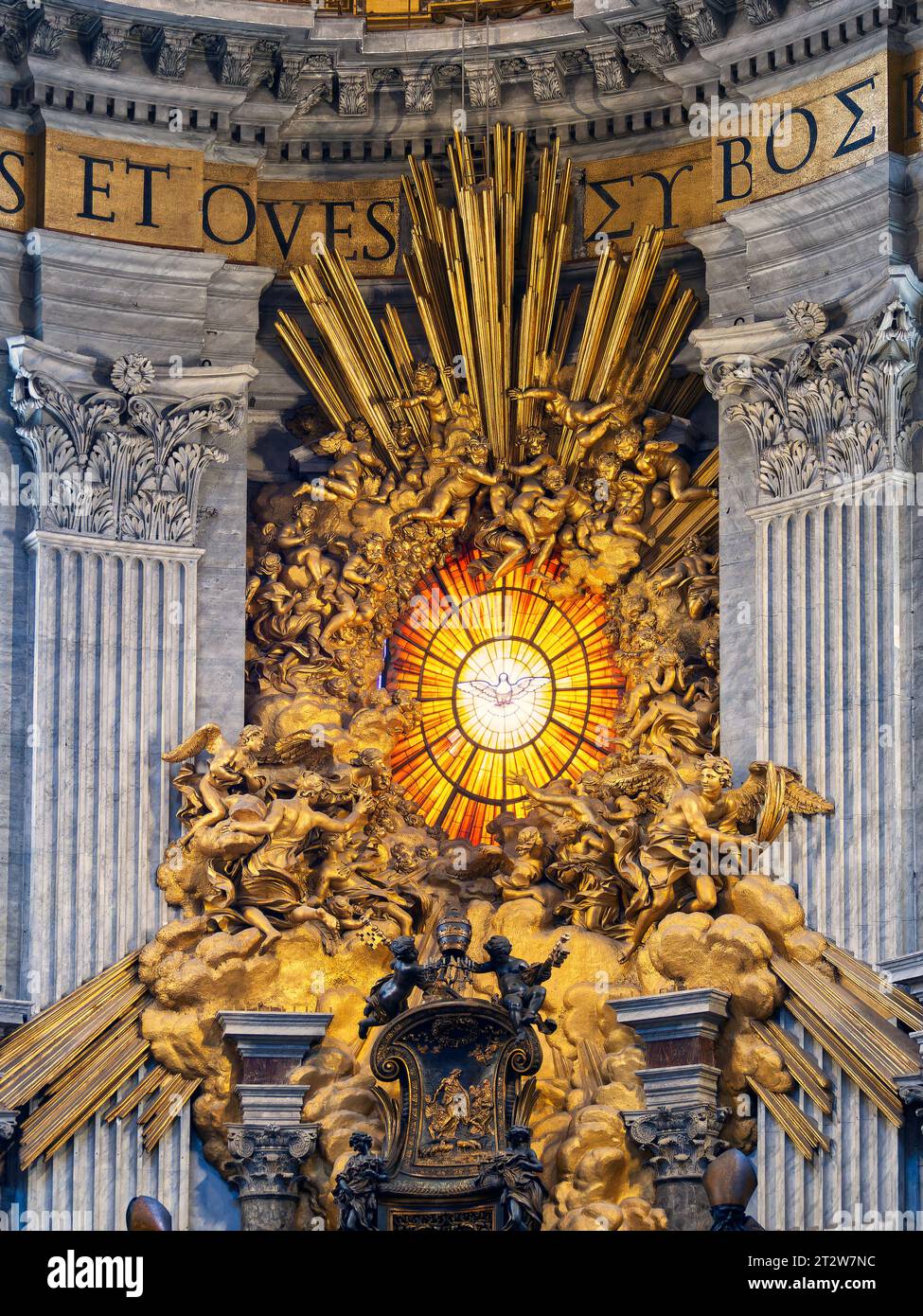 Inneres der St. Petersdom, Vatikan, Italien Stockfoto