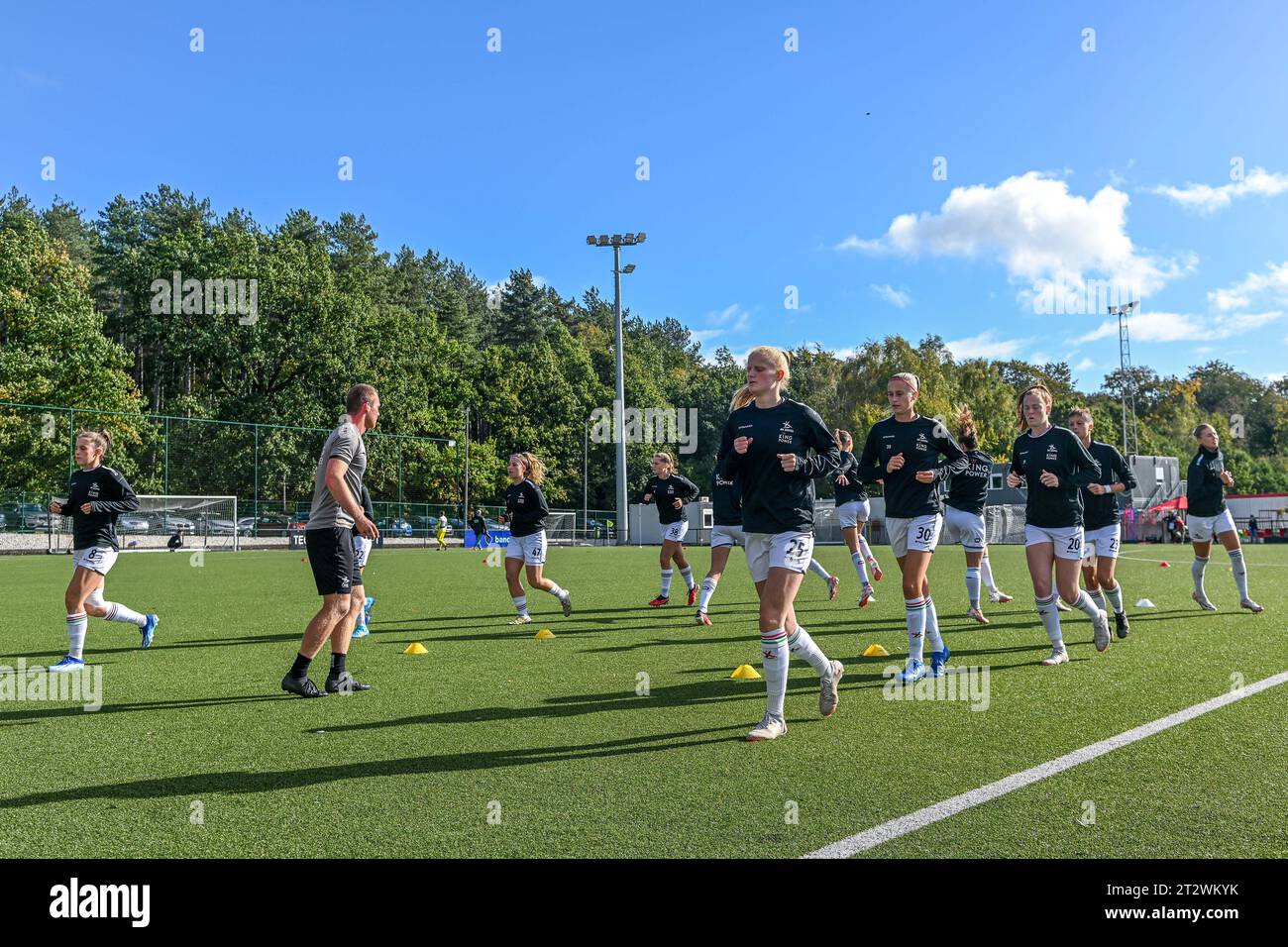 Oud Heverlee, Belgien. Oktober 2023. Das Aufwärmteam OHL wurde vor