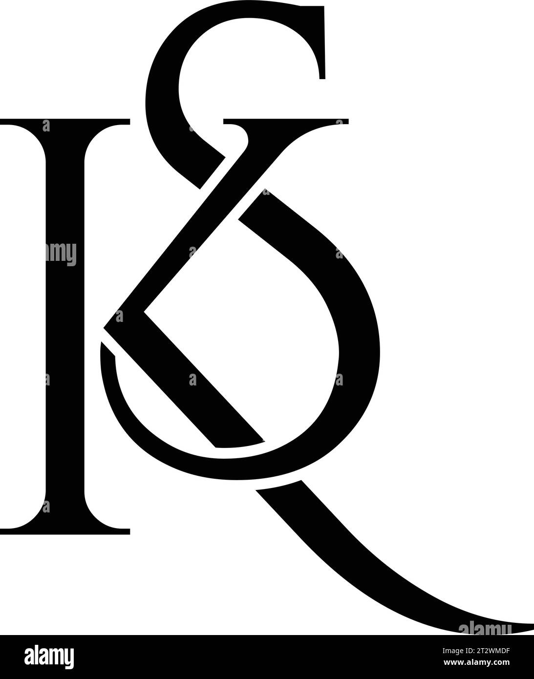 Vector KS, SK-Logo und Luxuslogo Stock Vektor