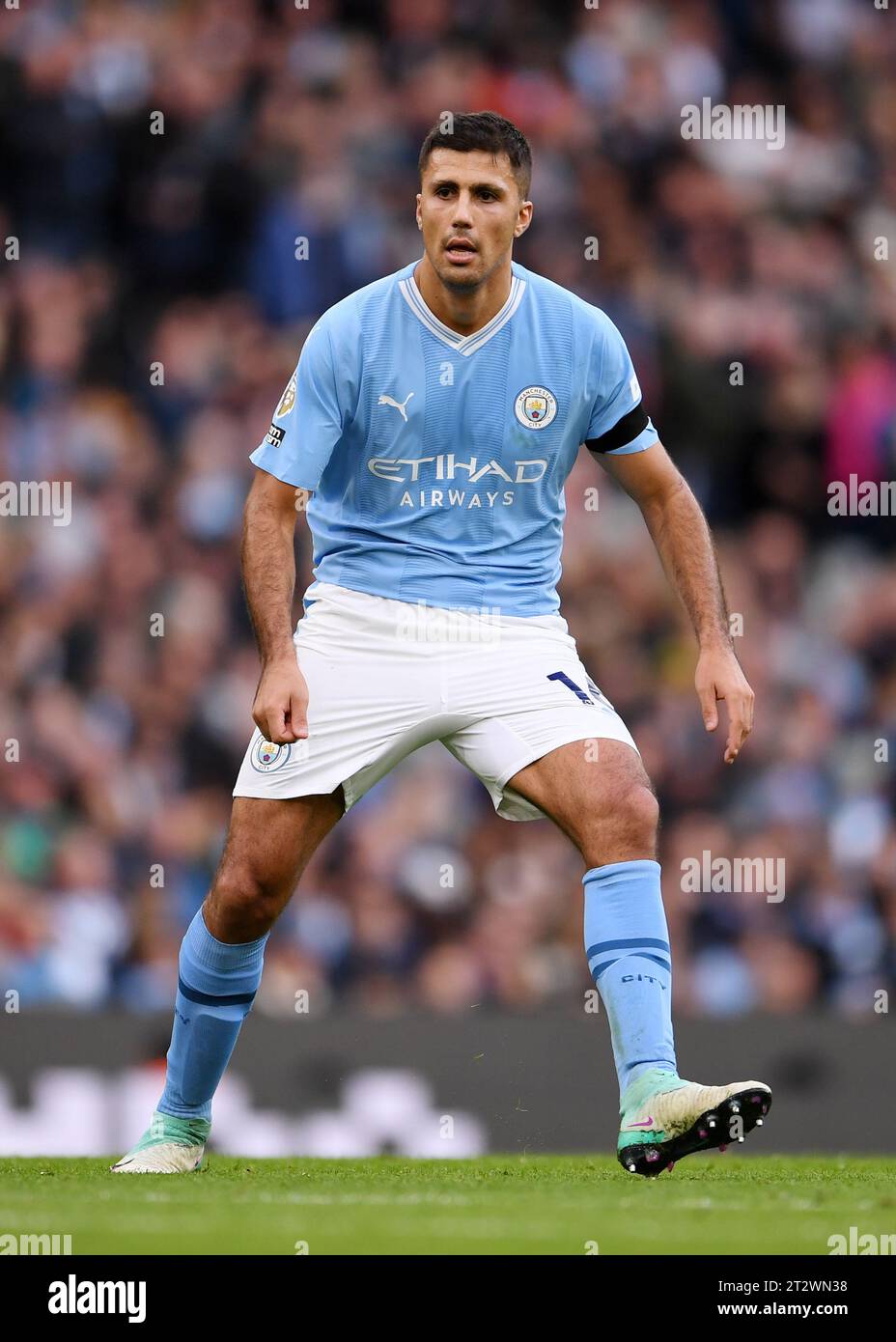 MANCHESTER, GROSSBRITANNIEN. Oktober 2023. Rodri von Manchester City während des Premier League-Spiels im Etihad Stadium in MANCHESTER. Der Bildnachweis sollte lauten: Gary Oakley/Sportimage Credit: Sportimage Ltd/Alamy Live News Stockfoto