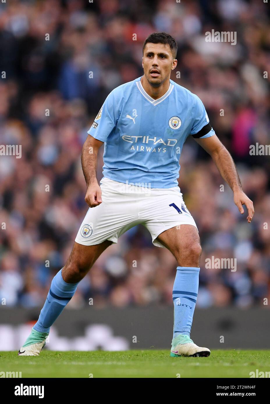 MANCHESTER, GROSSBRITANNIEN. Oktober 2023. Rodri von Manchester City während des Premier League-Spiels im Etihad Stadium in MANCHESTER. Der Bildnachweis sollte lauten: Gary Oakley/Sportimage Credit: Sportimage Ltd/Alamy Live News Stockfoto