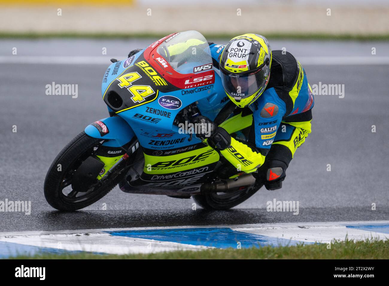 Melbourne, Australien. Oktober 2023. David Munoz Team BOE Motorsports während des MotoGP3 Guru von Gryfyn Australian Motorcycle Grand Prix auf Philip Island, Australien am 22. Oktober 2023. Foto von Richard Nicholson. Nur redaktionelle Verwendung, Lizenz für kommerzielle Nutzung erforderlich. Keine Verwendung bei Wetten, Spielen oder Publikationen eines einzelnen Clubs/einer Liga/eines Spielers. Quelle: UK Sports Pics Ltd/Alamy Live News Stockfoto