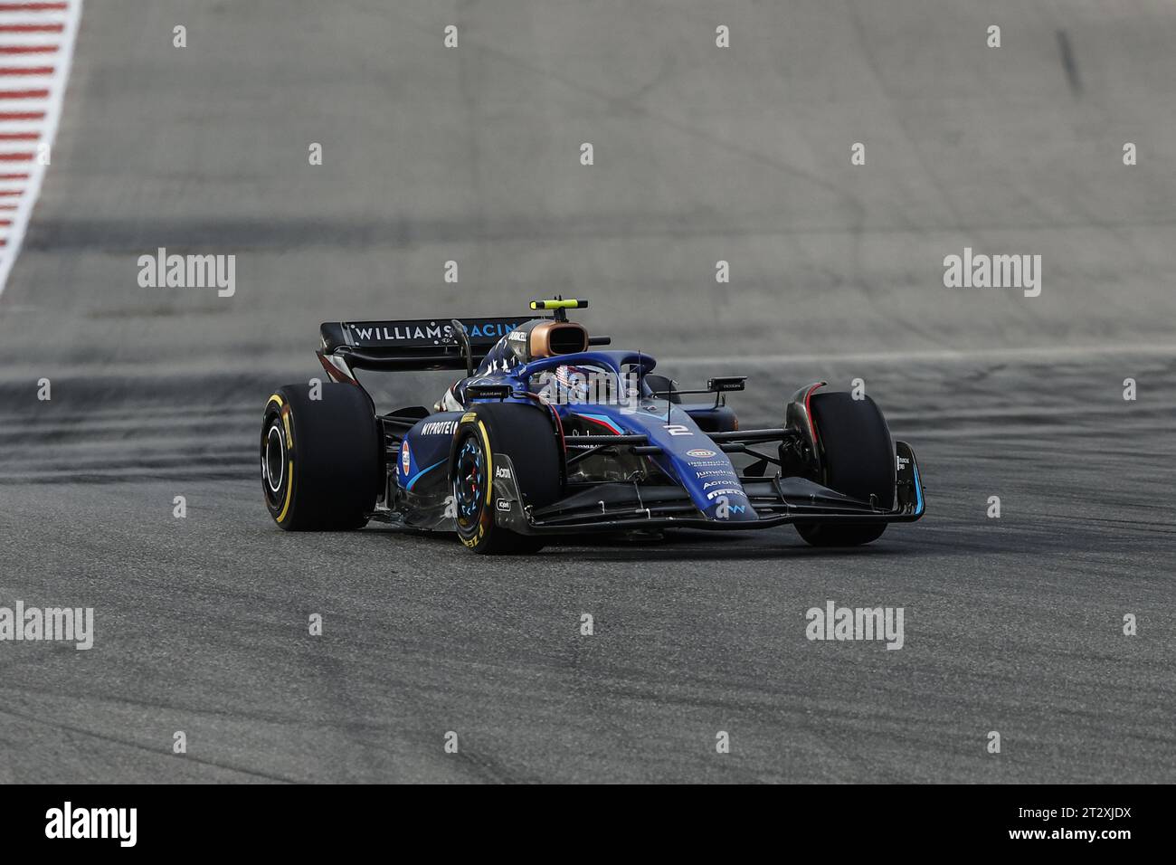 02 SARGEANT Logan (usa), Williams Racing FW45, Action beim Formel 1 Lenovo United States Grand Prix 2023, 18. Runde der Formel 1 Weltmeisterschaft 2023 vom 20. Bis 22. Oktober 2023 auf dem Circuit of the Americas in Austin, USA Stockfoto