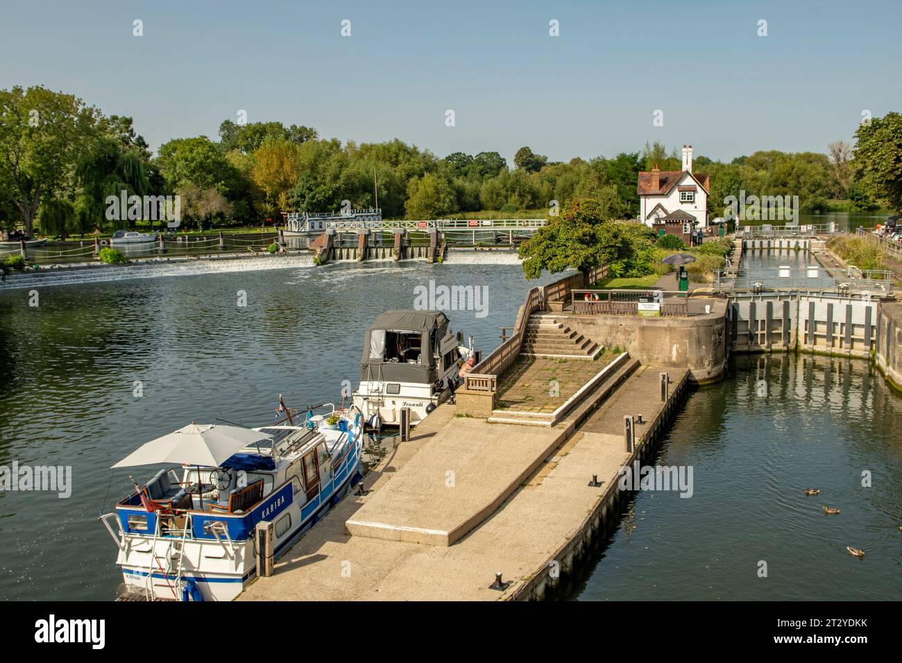 Sperre auf der Themse, Goring-on-Thames Stockfoto