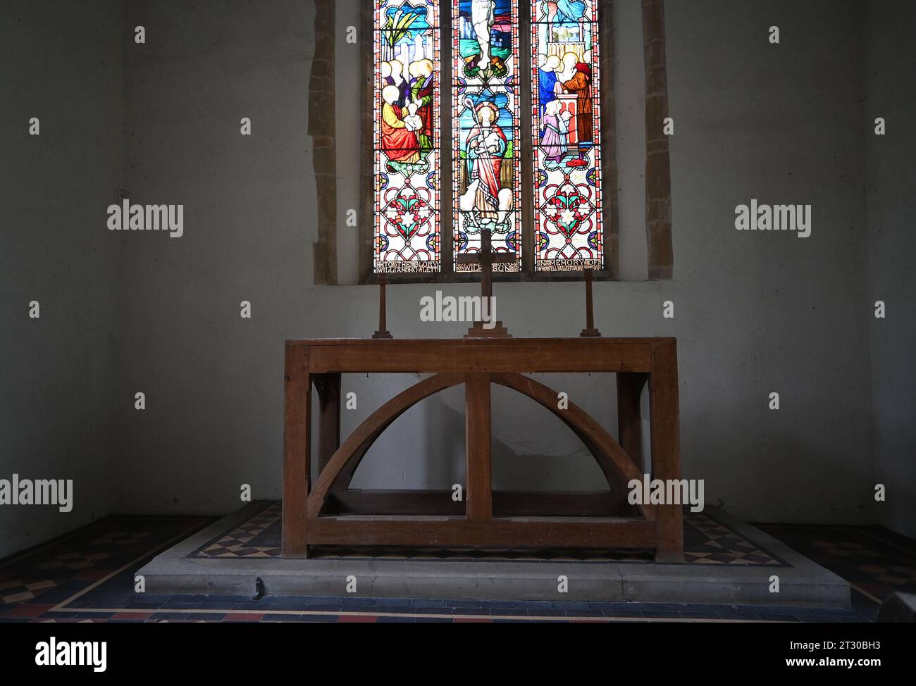 Altartisch, marienkirche, Rickinghall Superior, suffolk Stockfoto