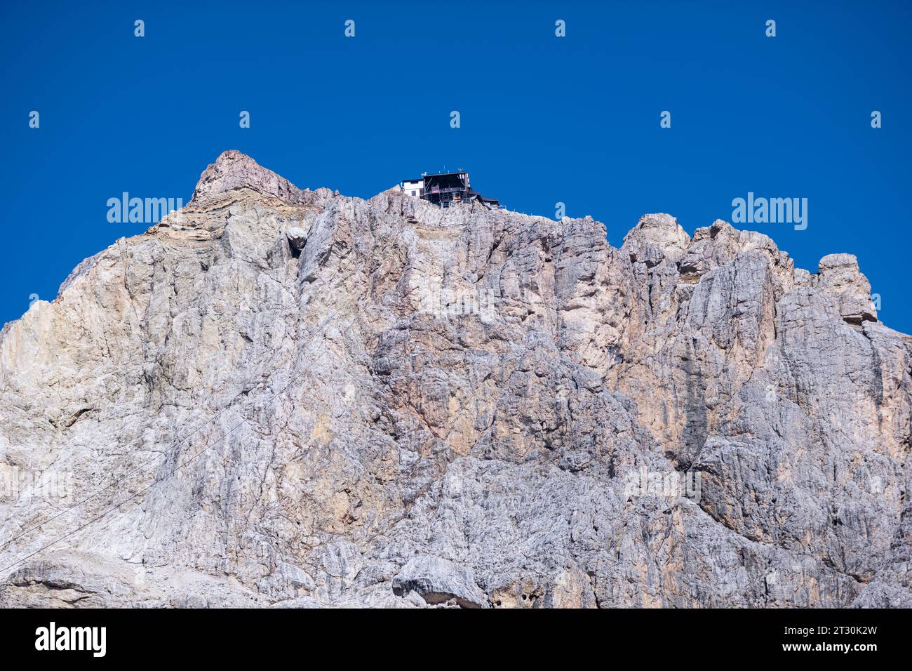Bergregion auf dem Gipfel des Lagazuoi in den Ampezzo Dolomiten, Italien Stockfoto