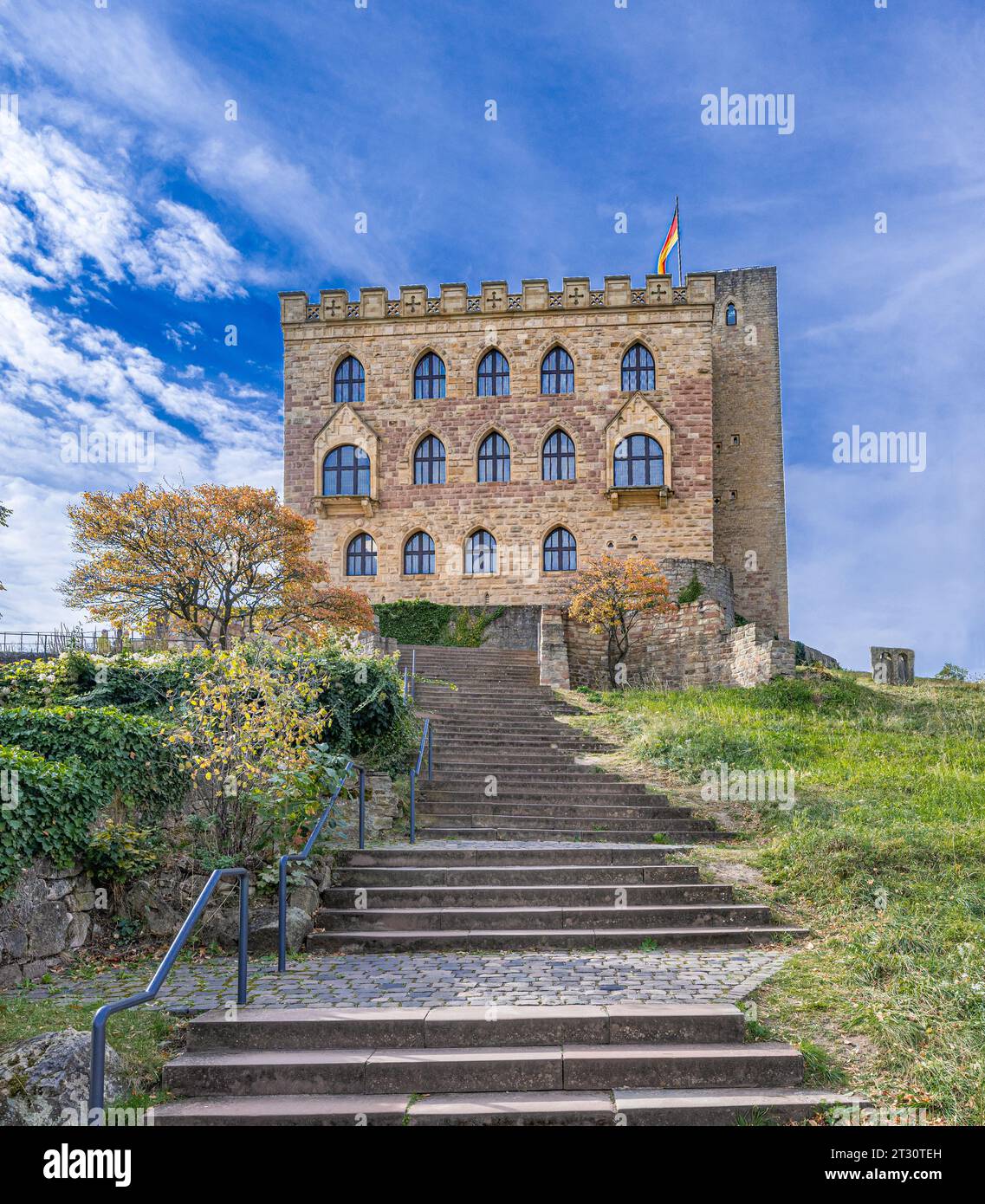 Schloss Hambach bei Neustadt an der Weinstraße, Deutsche Weinstraße, Pfalz, Rheinland-Pfalz, Deutschland, Europa Stockfoto