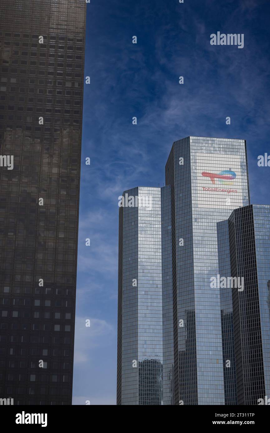 Wolkenkratzer des Finanzviertels La Défense, Paris, Frankreich, Europa Stockfoto