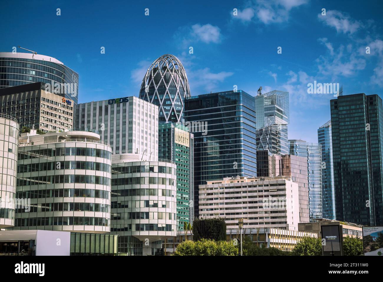 Wolkenkratzer des Finanzviertels La Défense, Paris, Frankreich, Europa Stockfoto