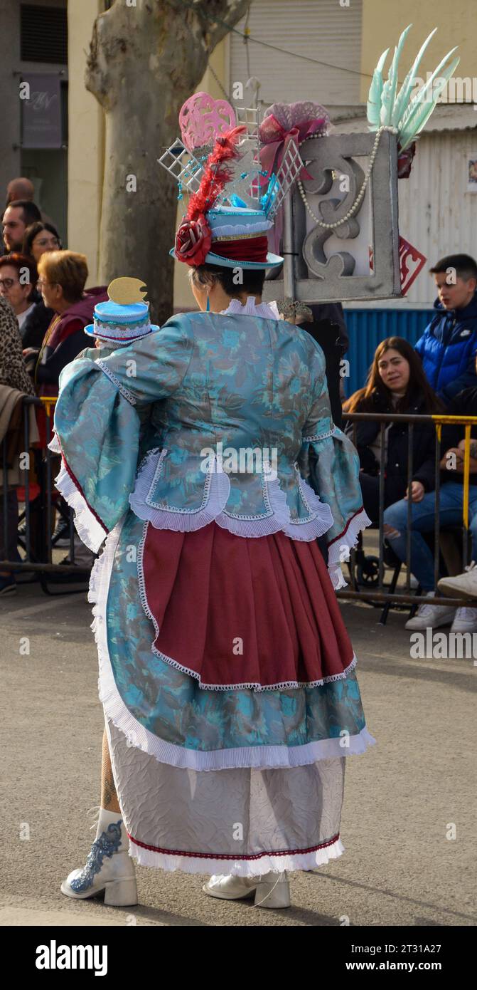 Winterkarneval in der Stadt Manchego Stockfoto