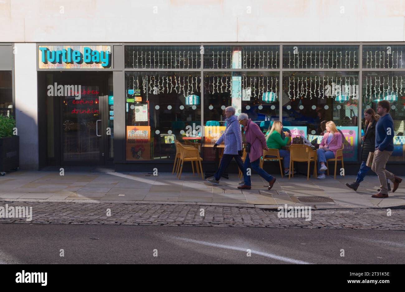 Turtle Bay, ein karibisches Restaurant in der High Street in Colchester, Essex. Stockfoto