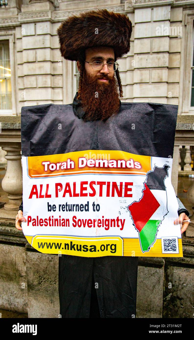 London, Vereinigtes Königreich - 21. Oktober 2023: Pro-Palästina-marsch organisiert von Freunden von Al-Aqsa in Zentral-London in Solidarität mit den Palästinensern. Stockfoto