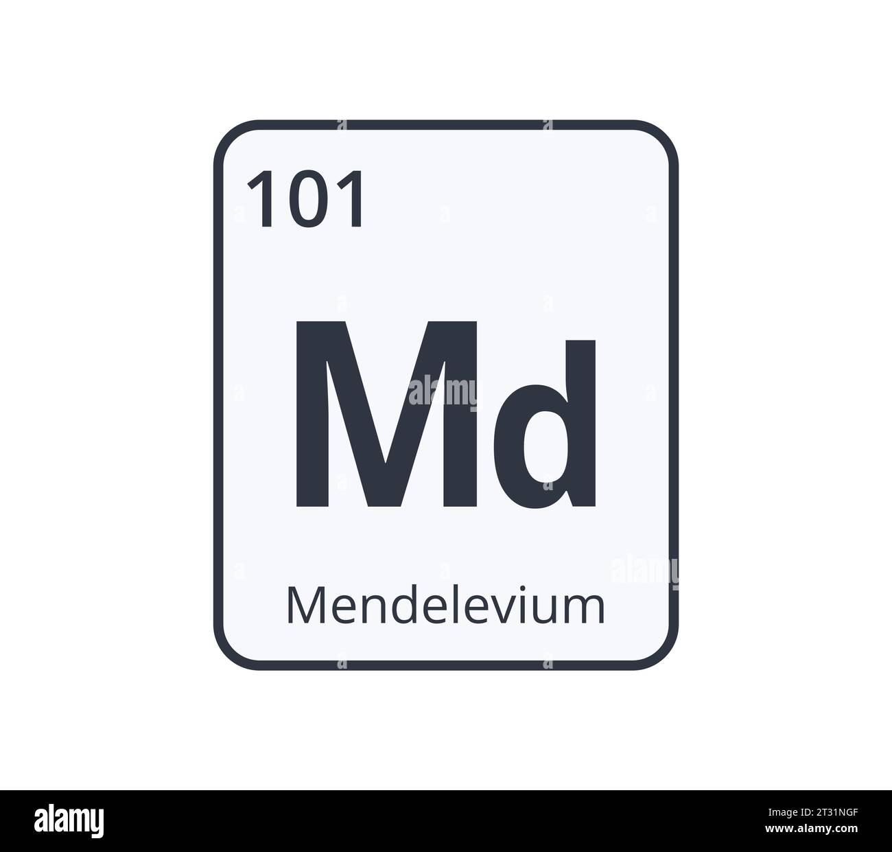Mendelevium Chemical Symbol. Stock Vektor