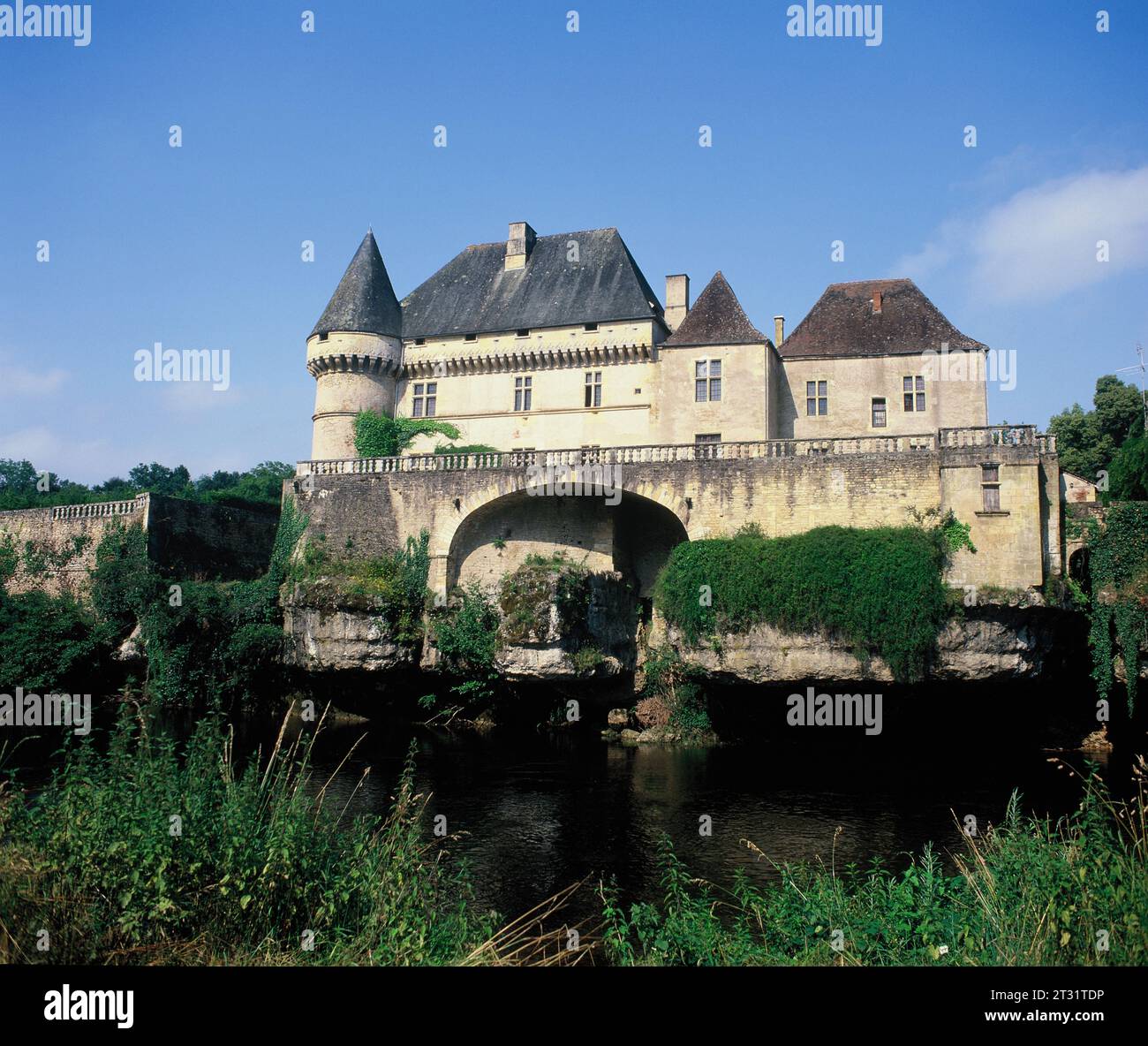 Frankreich. Aquitanien. Dordogne. Vezere-Tal. Château de Losse. Stockfoto