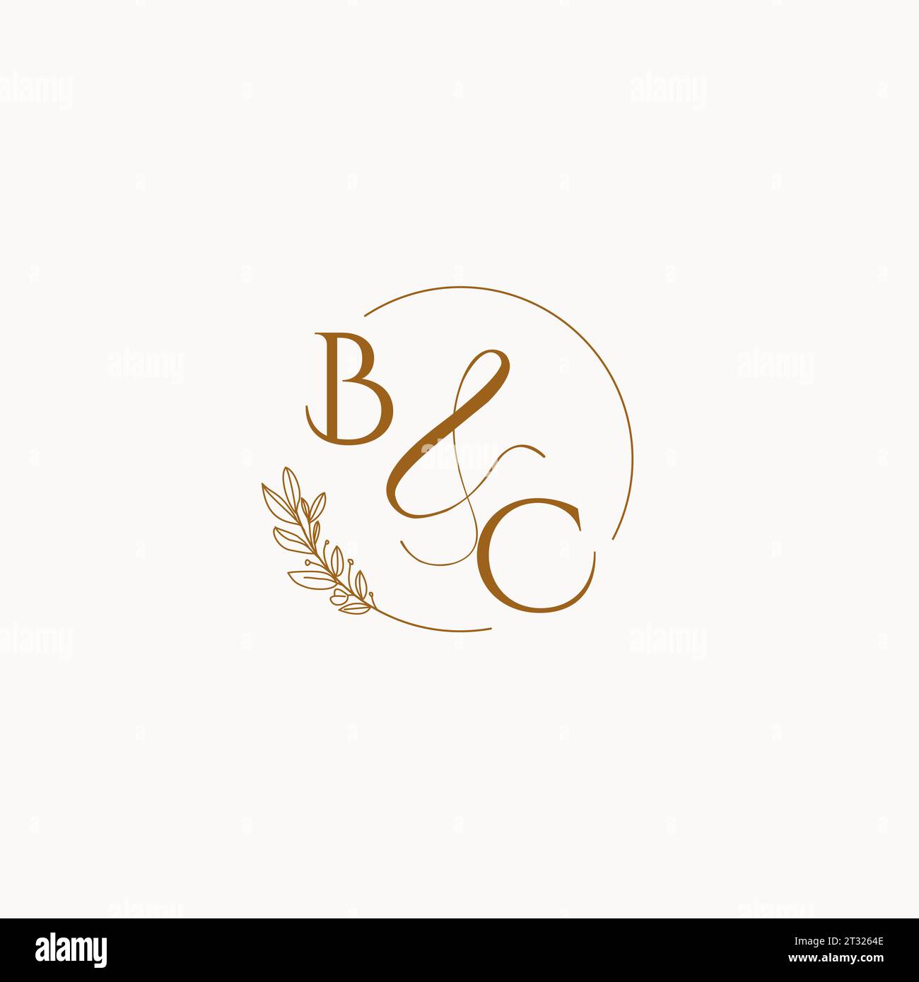 BC Initial Wedding Monogramm Logo Design Ideen Stock Vektor