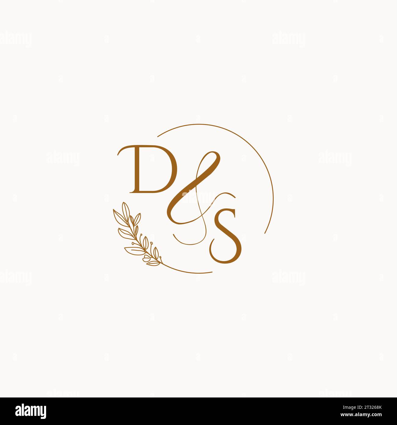 DS Initial Wedding Monogramm Logo Design Ideen Stock Vektor