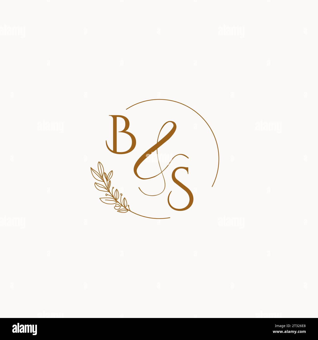 BS Initial Wedding Monogramm Logo Design Ideen Stock Vektor