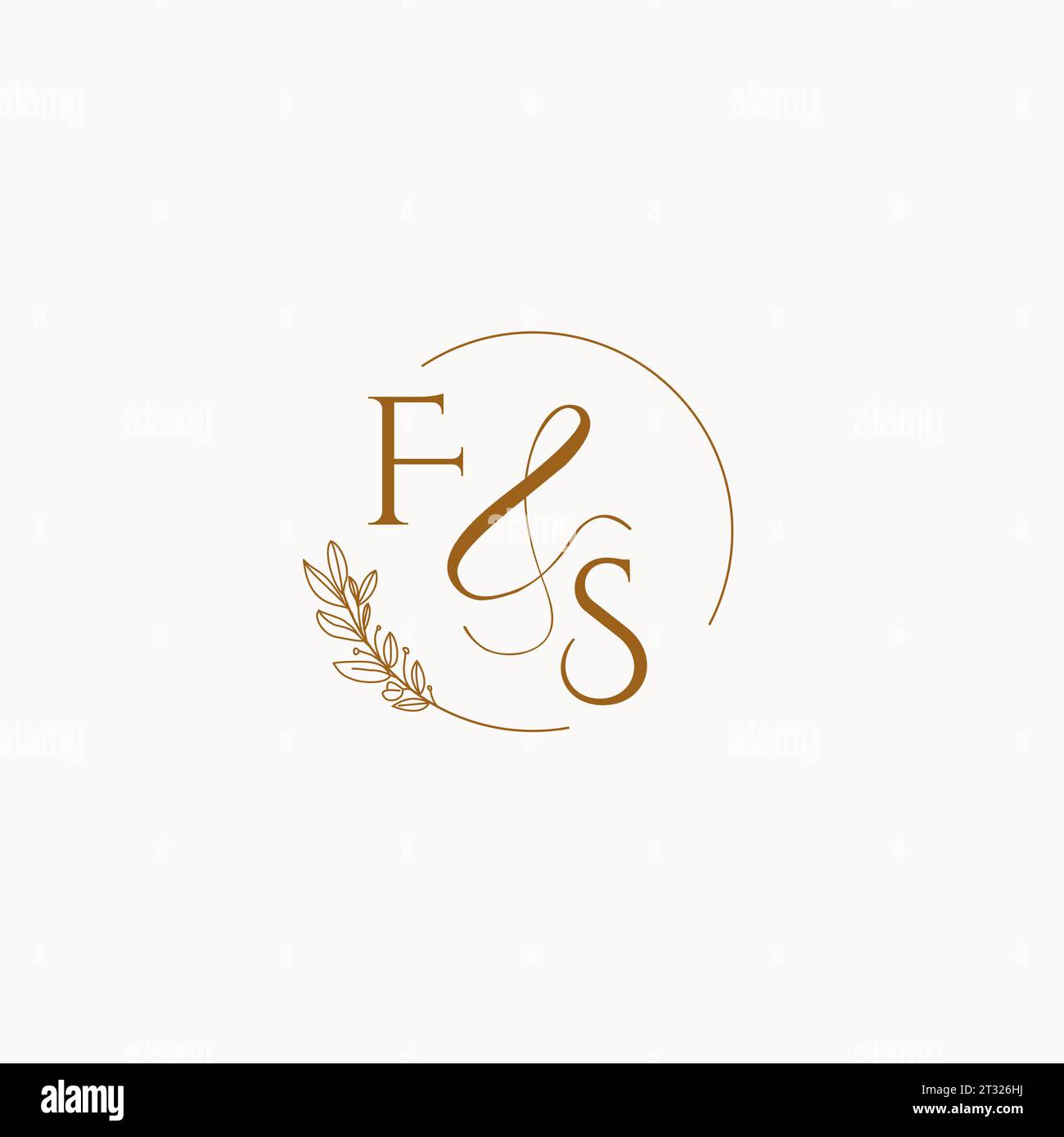 FS Initial Wedding Monogramm Logo Design Ideen Stock Vektor