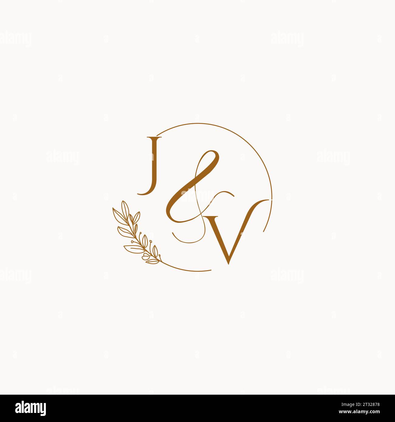 JV Initial Wedding Monogramm Logo Design Ideen Stock Vektor