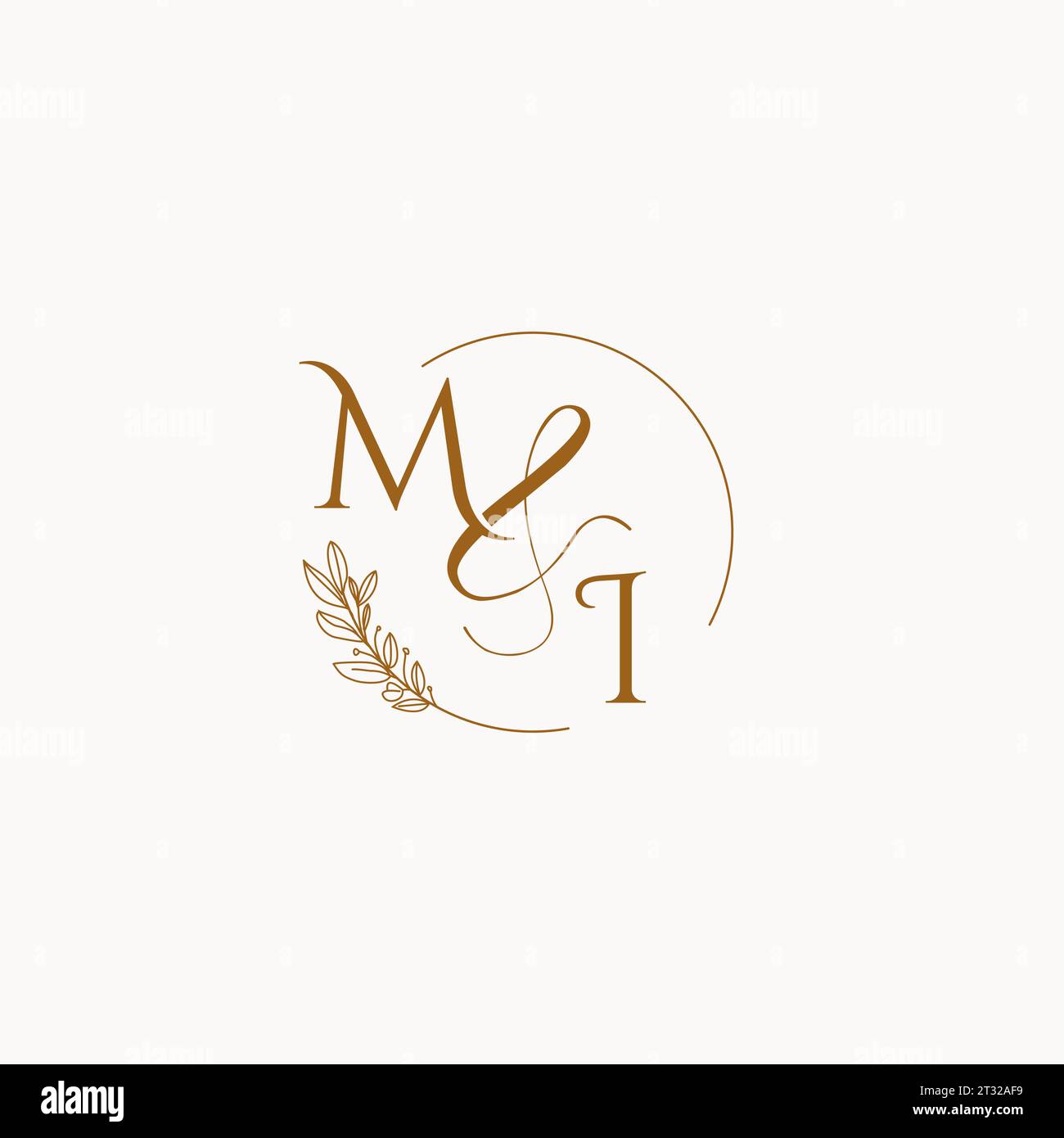 I Initial Hochzeit Monogramm Logo Design Ideen Stock Vektor