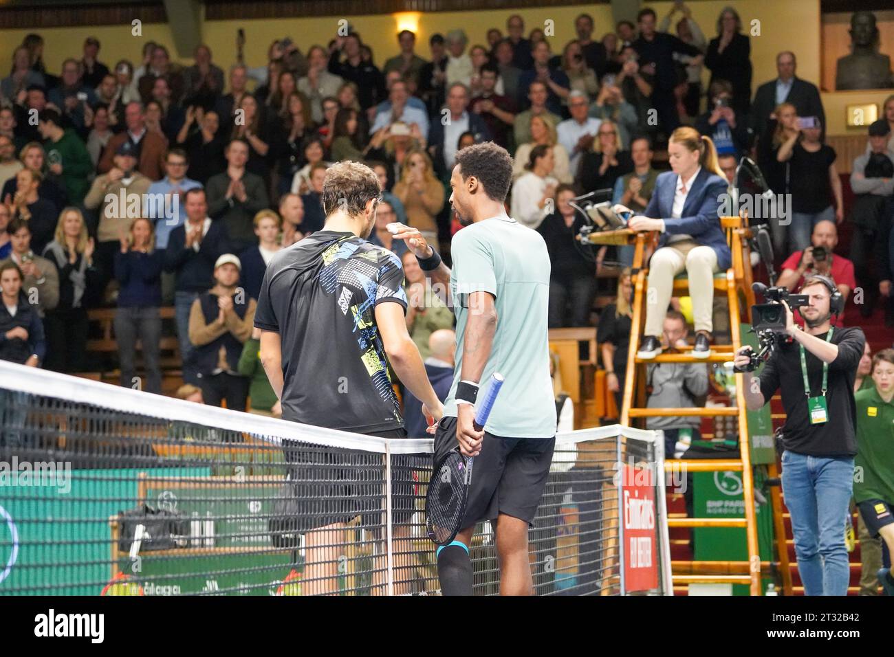 Stockholm, Kungliga tennishallen, 10 22 2023, Gaël Monfils gegen Pawel Kotov. Stockfoto