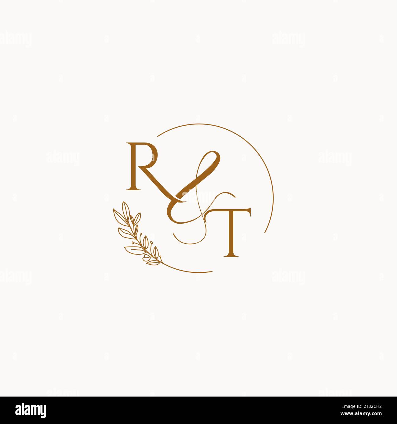 RT Initial Hochzeit Monogramm Logo Design Ideen Stock Vektor