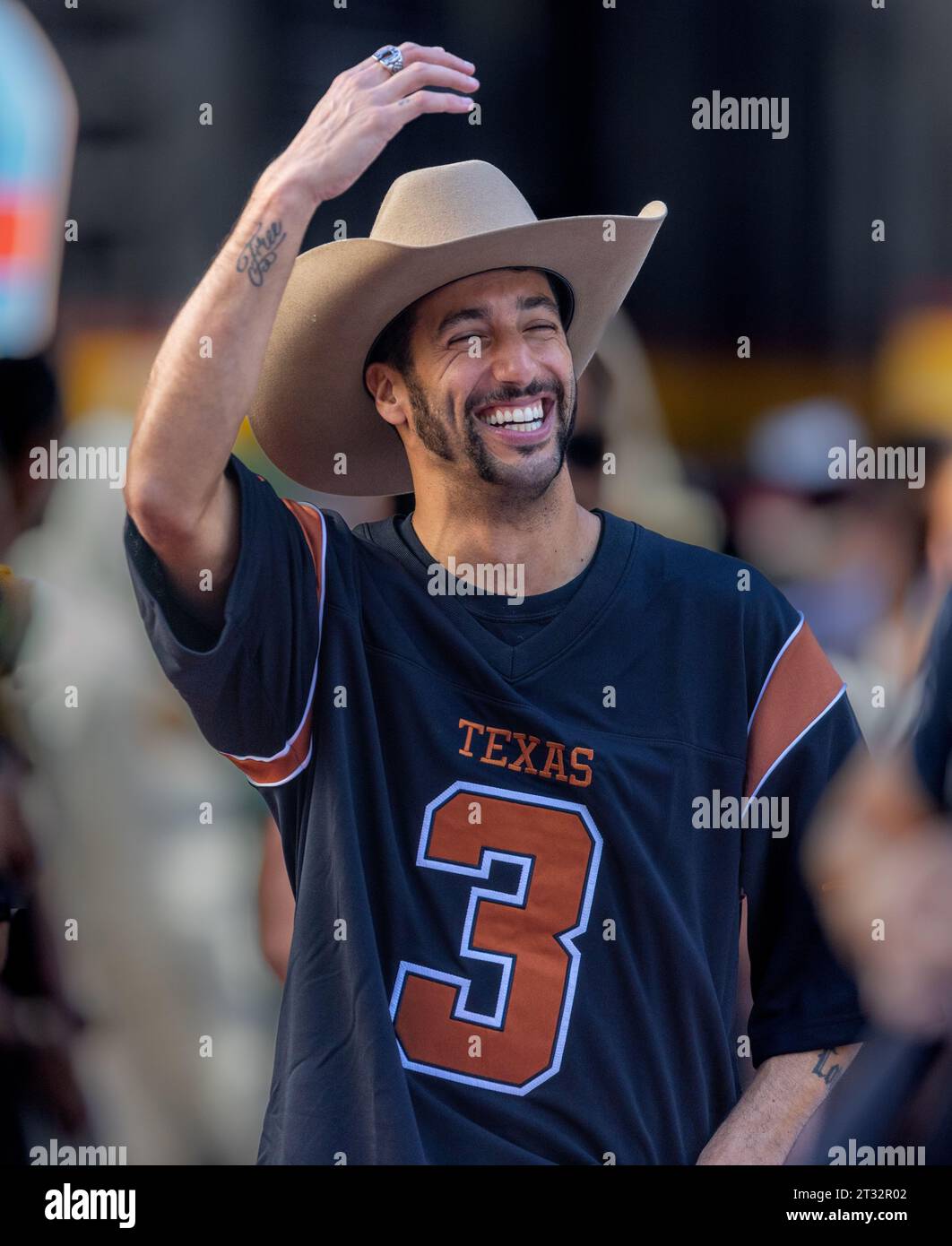 Austin, Texas - 22. Oktober 2023: Daniel Ricciardo, Fahrer des #3 Scuderia Alphatauri F1-Autos, beim Lenovo Grand Prix der Vereinigten Staaten auf dem Circuit of the Americas. Quelle: Nick Paruch / Alamy Live News Stockfoto