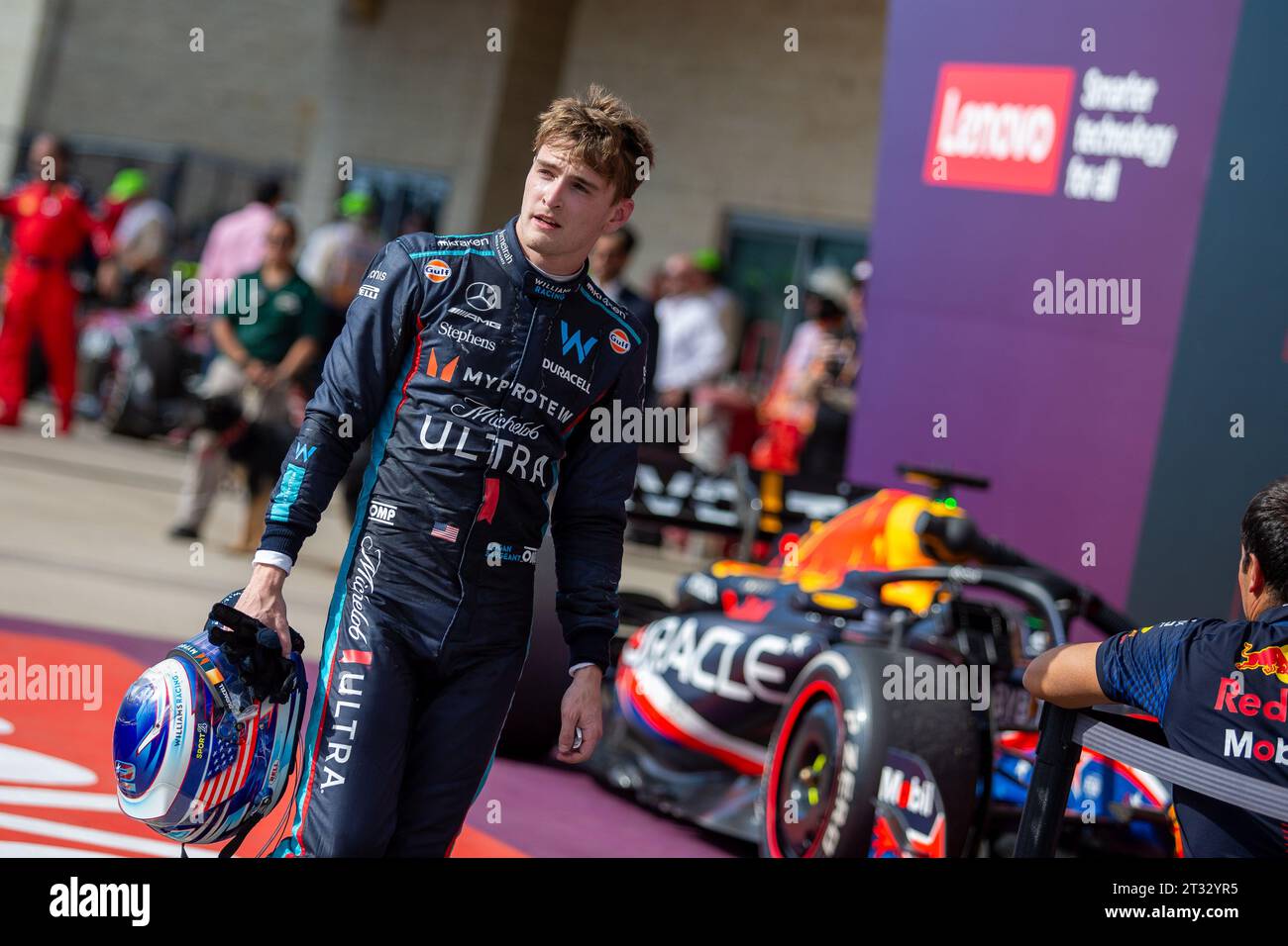Logan Sargeant (USA) Williams Racing während des Sonntagsrennens der FORMEL 1 LENOVO UNITED STATES GRAND PRIX 2023 - 19. Oktober bis 22. Oktober 2023 Circuit of Americas, Stockfoto