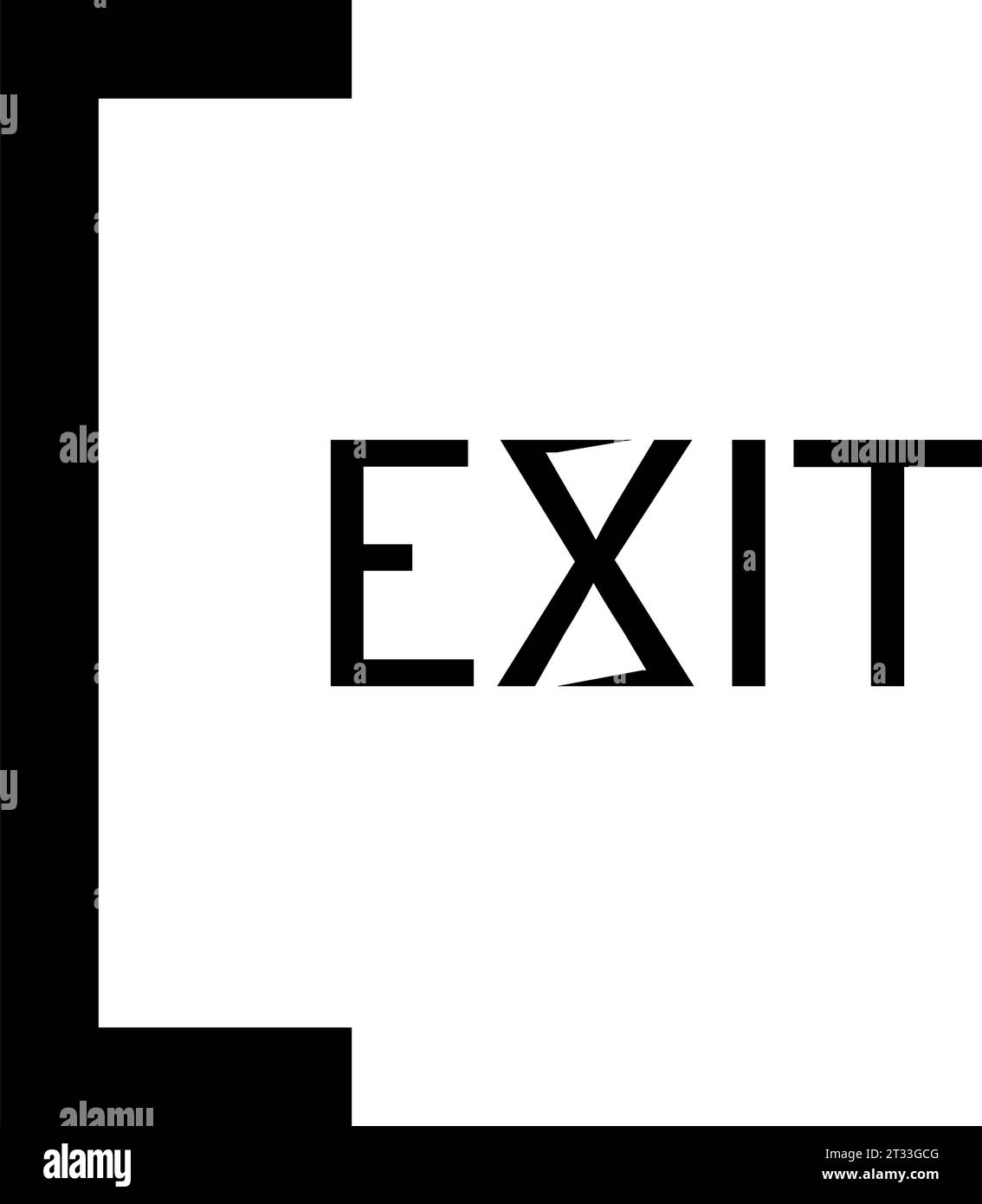Das Exit-Icon. Logout und Ausgang, Ausgang, Symbol. Flache Vektor ...