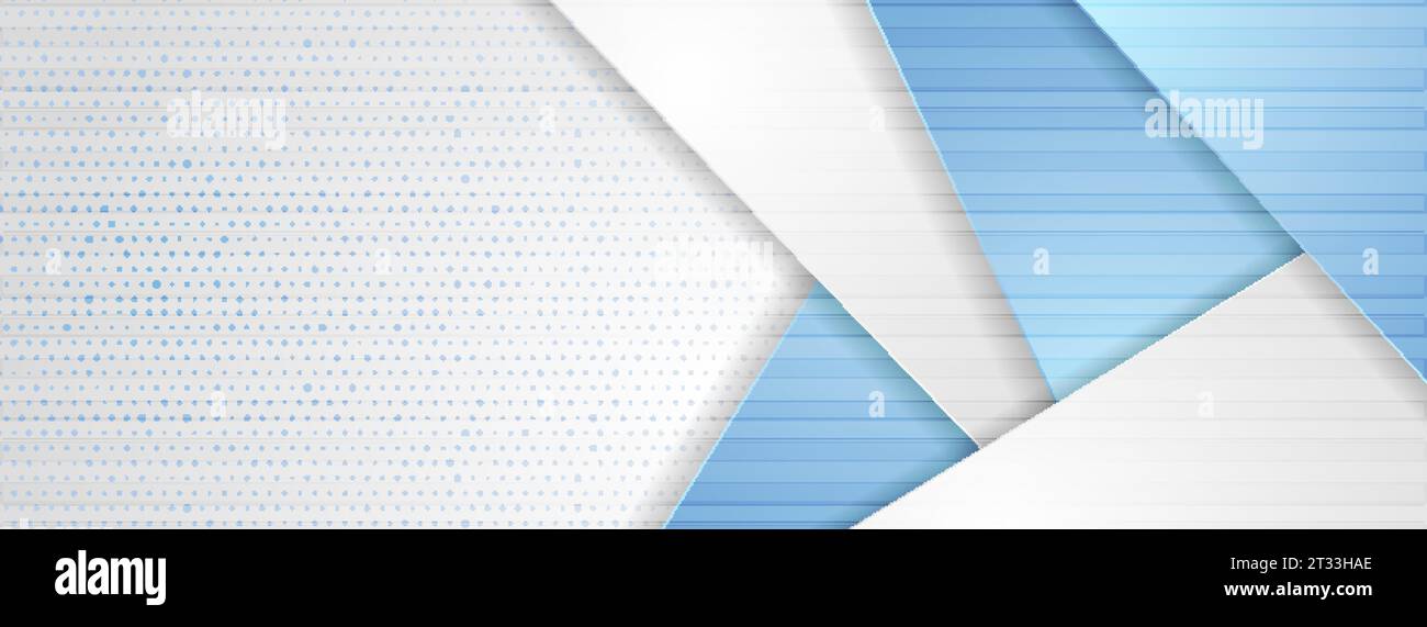Blauer und grauer abstrakter geometrischer Hintergrund des Unternehmens. Vektorbanner-Design Stock Vektor