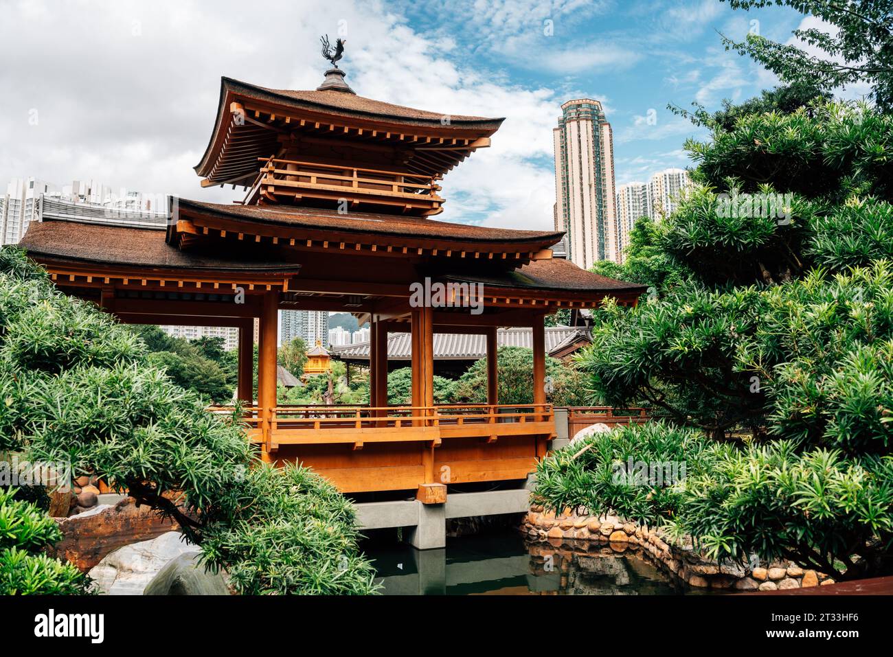 Nan Lian Garden traditioneller Park in Hongkong Stockfoto