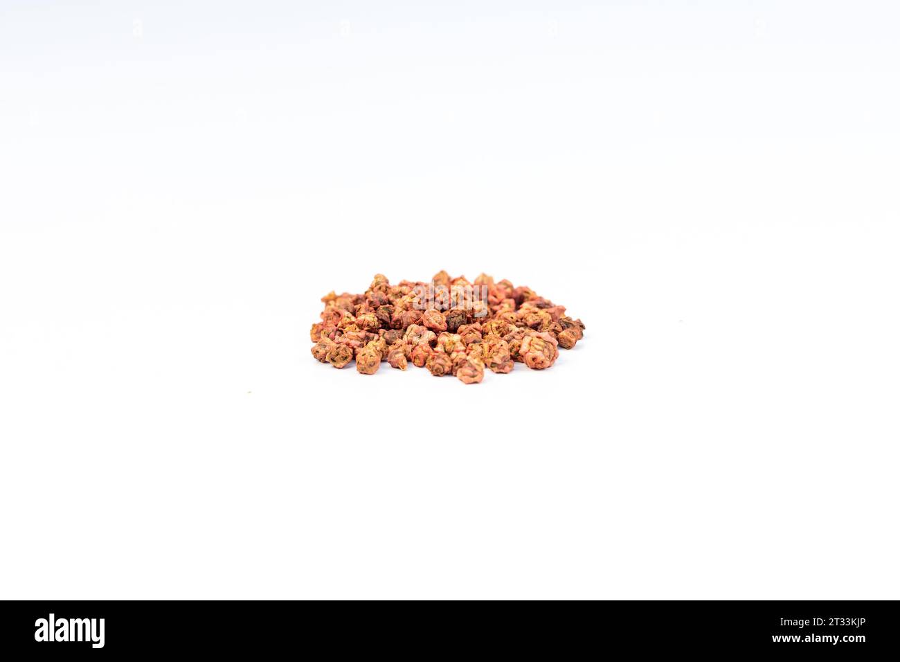 Nahaufnahme eines getrockneten Rübenwurzelkerns auf weißem isoliertem Hintergrund Stockfoto