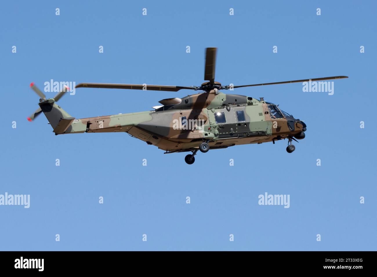 Helicóptero de transporte militar Stockfoto